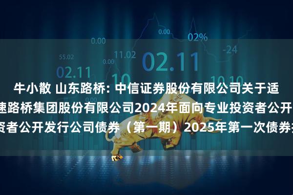 牛小散 山东路桥: 中信证券股份有限公司关于适用简化程序召开山东高速路桥集团股份有限公司2024年面向专业投资者公开发行公司债券(第一期)2025年第一次债券持有人会议的通知